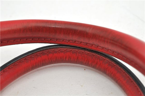 Authentic Louis Vuitton Epi Pont Neuf Hand Bag Purse Red M52057 LV 8158F