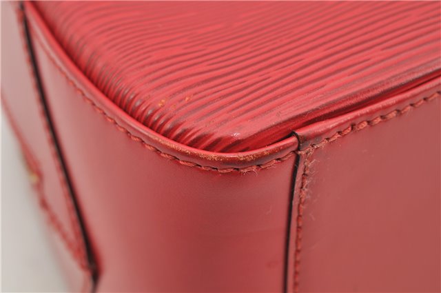 Authentic Louis Vuitton Epi Pont Neuf Hand Bag Purse Red M52057 LV 8158F