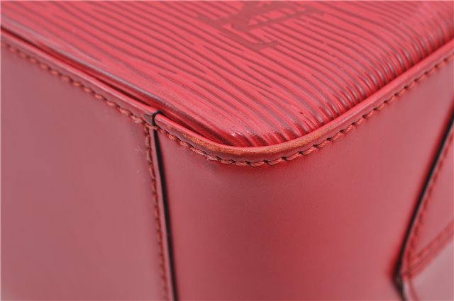 Authentic Louis Vuitton Epi Pont Neuf Hand Bag Purse Red M52057 LV 8158F