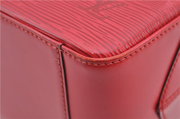 Authentic Louis Vuitton Epi Pont Neuf Hand Bag Purse Red M52057 LV 8158F