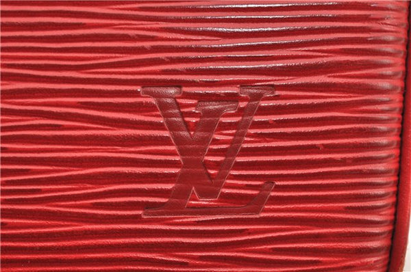 Authentic Louis Vuitton Epi Pont Neuf Hand Bag Purse Red M52057 LV 8158F