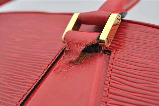 Authentic Louis Vuitton Epi Pont Neuf Hand Bag Purse Red M52057 LV 8158F