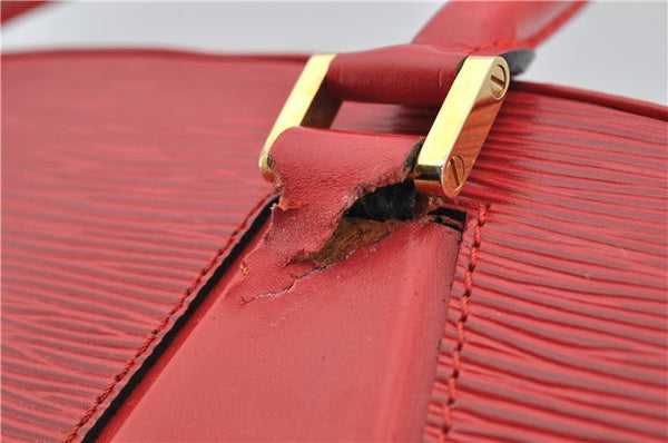 Authentic Louis Vuitton Epi Pont Neuf Hand Bag Purse Red M52057 LV 8158F