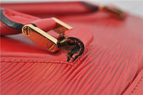 Authentic Louis Vuitton Epi Pont Neuf Hand Bag Purse Red M52057 LV 8158F