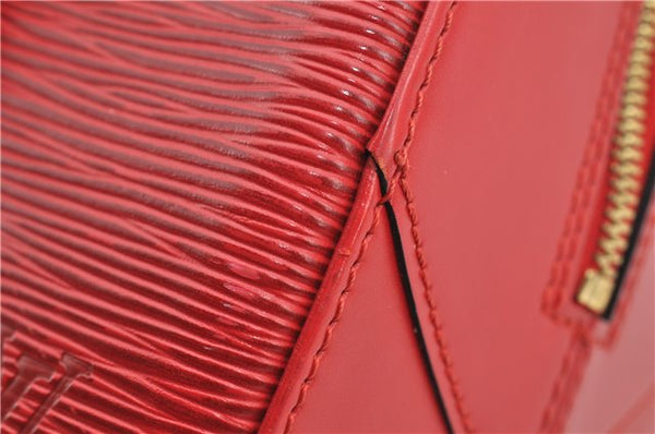 Authentic Louis Vuitton Epi Pont Neuf Hand Bag Purse Red M52057 LV 8158F