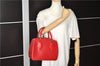 Authentic Louis Vuitton Epi Pont Neuf Hand Bag Purse Red M52057 LV 8158F