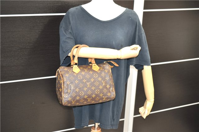 Authentic LOUIS VUITTON Monogram Speedy 25 Hand Bag Purse M41528 LV 8160C