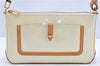 Authentic Louis Vuitton Vernis Mallory Square Shoulder Bag Ivory M91333 LV 8165F