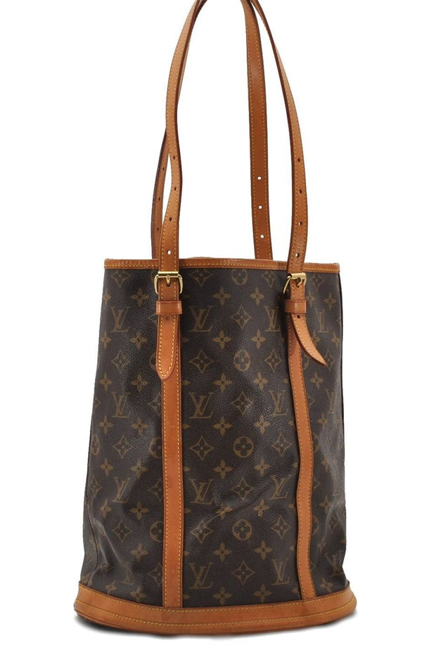 Authentic LOUIS VUITTON Monogram Bucket GM Shoulder Bag M42236 LV 8169C