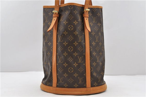 Authentic LOUIS VUITTON Monogram Bucket GM Shoulder Bag M42236 LV 8169C