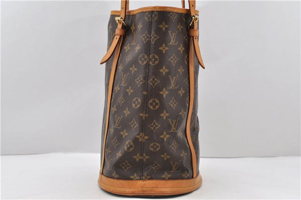 Authentic LOUIS VUITTON Monogram Bucket GM Shoulder Bag M42236 LV 8169C
