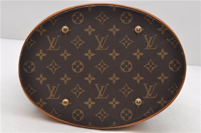 Authentic LOUIS VUITTON Monogram Bucket GM Shoulder Bag M42236 LV 8169C