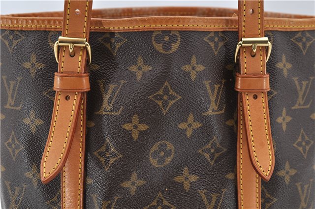 Authentic LOUIS VUITTON Monogram Bucket GM Shoulder Bag M42236 LV 8169C