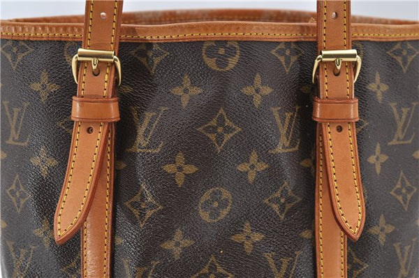 Authentic LOUIS VUITTON Monogram Bucket GM Shoulder Bag M42236 LV 8169C