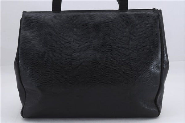 Authentic Salvatore Ferragamo Vara Leather Shoulder Tote Bag Black SF 8170D
