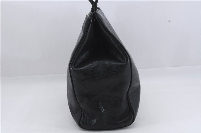 Authentic Salvatore Ferragamo Vara Leather Shoulder Tote Bag Black SF 8170D