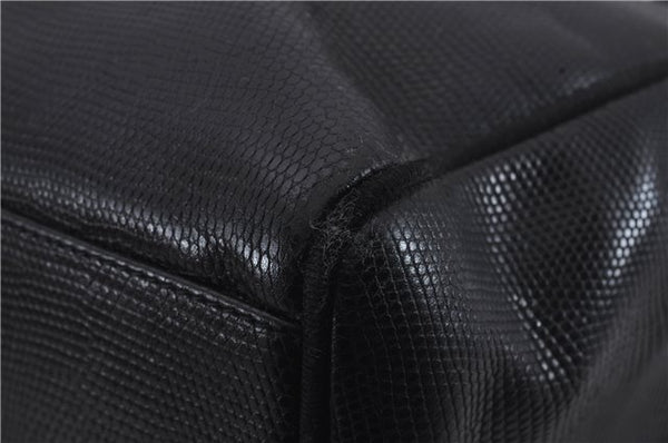 Authentic Salvatore Ferragamo Vara Leather Shoulder Tote Bag Black SF 8170D