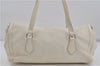 Authentic PRADA Leather Shoulder Hand Bag White 8174D