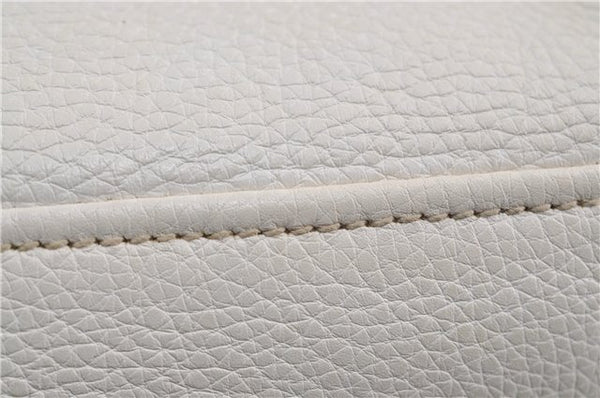 Authentic PRADA Leather Shoulder Hand Bag White 8174D