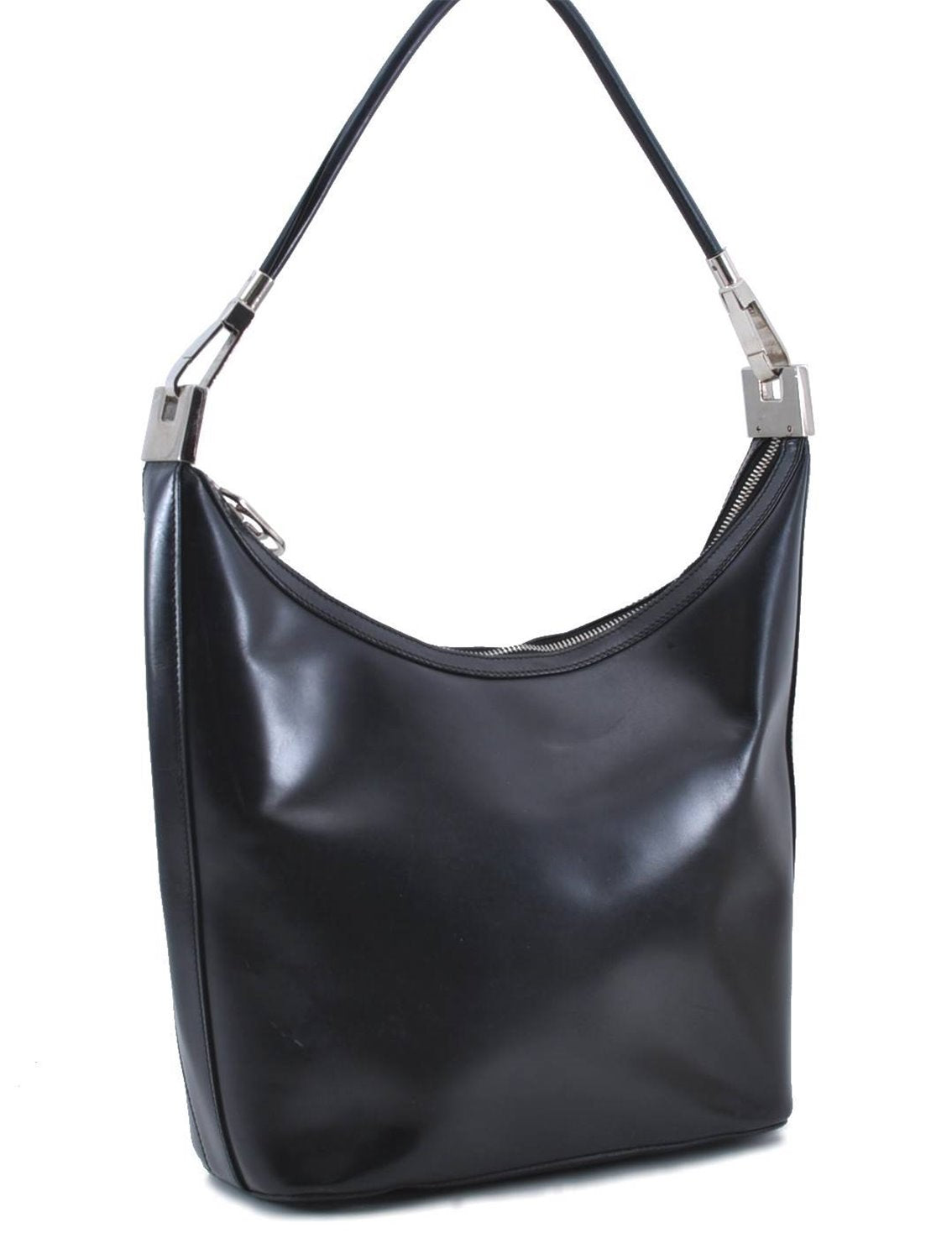 Authentic GUCCI Shoulder Bag Purse Leather 0013814 Black 8180C