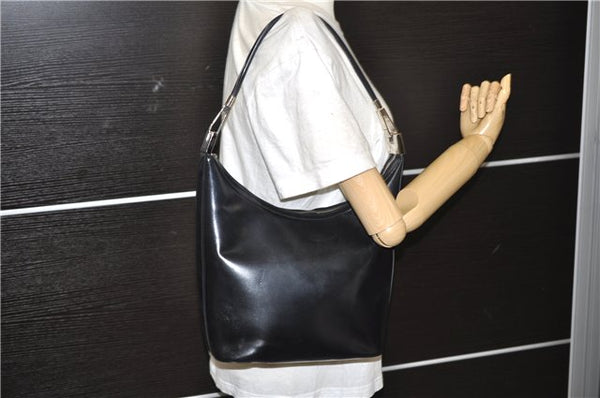 Authentic GUCCI Shoulder Bag Purse Leather 0013814 Black 8180C