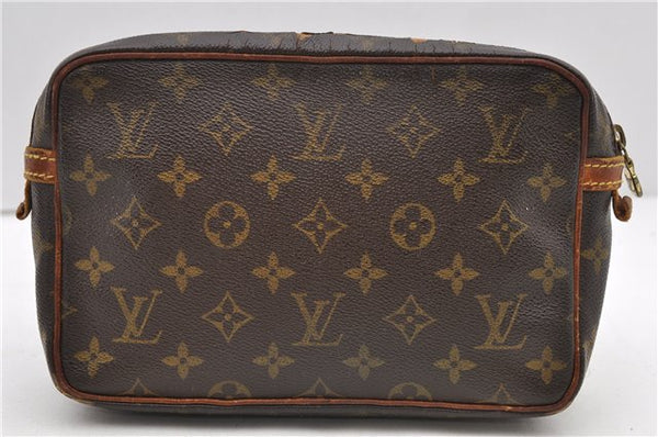 Authentic LOUIS VUITTON Monogram Compiegne 23 Clutch Hand Bag M51847 LV 8181C
