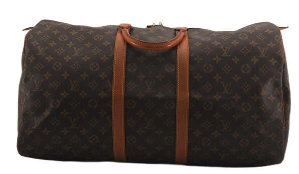 Authentic Louis Vuitton Monogram Keepall 55 Travel Boston Bag M41424 LV 8182F