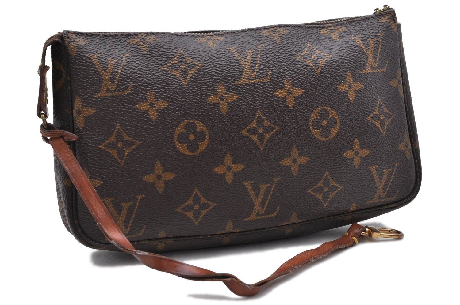 Authentic Louis Vuitton Monogram Pochette Accessoires Pouch M51980 LV Junk 8188C