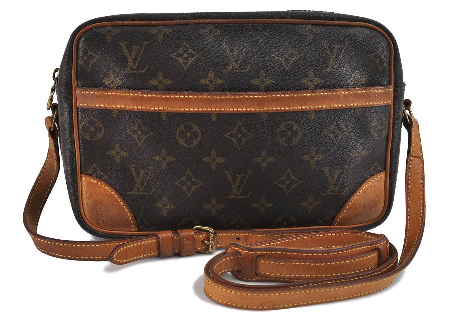 Auth LOUIS VUITTON Monogram Trocadero 27 Shoulder Cross Body Bag M51274 LV 8189C