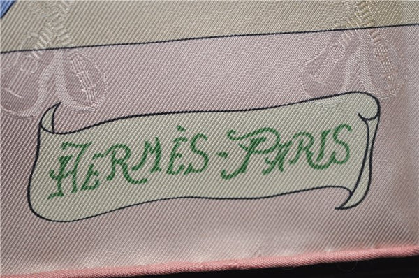 Authentic HERMES Carre 90 Scarf "LE CARNAVAL DE VENISE" Silk Pink 8200C