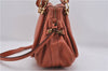 Authentic Chloe Paraty 2Way Shoulder Hand Bag Leather Orange 8201D