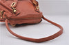 Authentic Chloe Paraty 2Way Shoulder Hand Bag Leather Orange 8201D