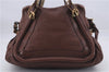 Authentic Chloe Paraty 2Way Shoulder Hand Bag Leather Brown 8202D