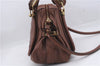 Authentic Chloe Paraty 2Way Shoulder Hand Bag Leather Brown 8202D