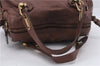 Authentic Chloe Paraty 2Way Shoulder Hand Bag Leather Brown 8202D