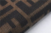 Authentic FENDI Zucca Notebook Cover Canvas Leather Brown 8207D