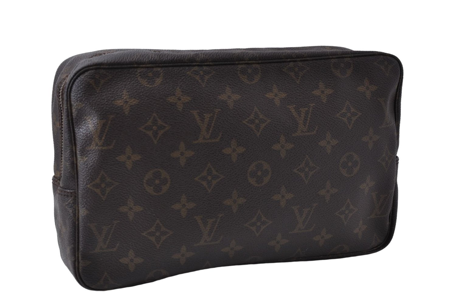 Auth Louis Vuitton Monogram Trousse Toilette 28 Clutch Hand Bag M47522 LV 8211D