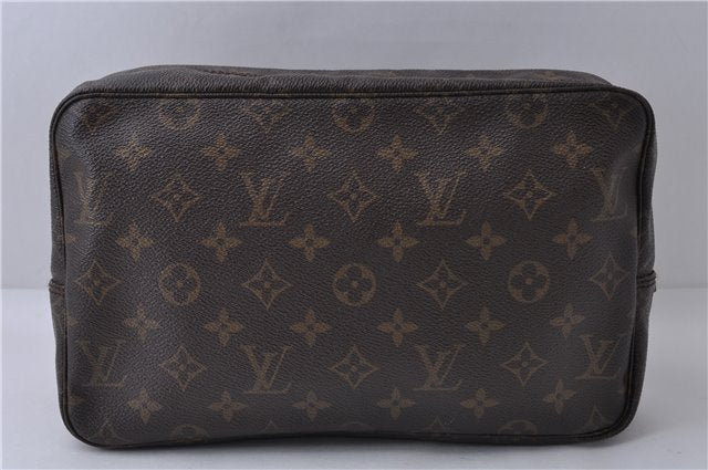 Auth Louis Vuitton Monogram Trousse Toilette 28 Clutch Hand Bag M47522 LV 8211D