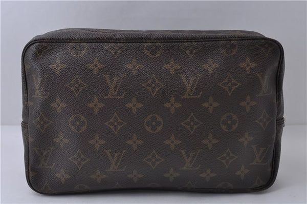 Auth Louis Vuitton Monogram Trousse Toilette 28 Clutch Hand Bag M47522 LV 8211D