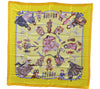 Authentic HERMES Carre 90 Scarf "HELLO DOLLY" Silk Yellow 8214C