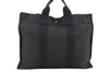 Authentic HERMES Her Line MM Hand Tote Bag Nylon Gray 8216D