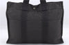 Authentic HERMES Her Line MM Hand Tote Bag Nylon Gray 8216D