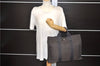 Authentic HERMES Her Line MM Hand Tote Bag Nylon Gray 8216D