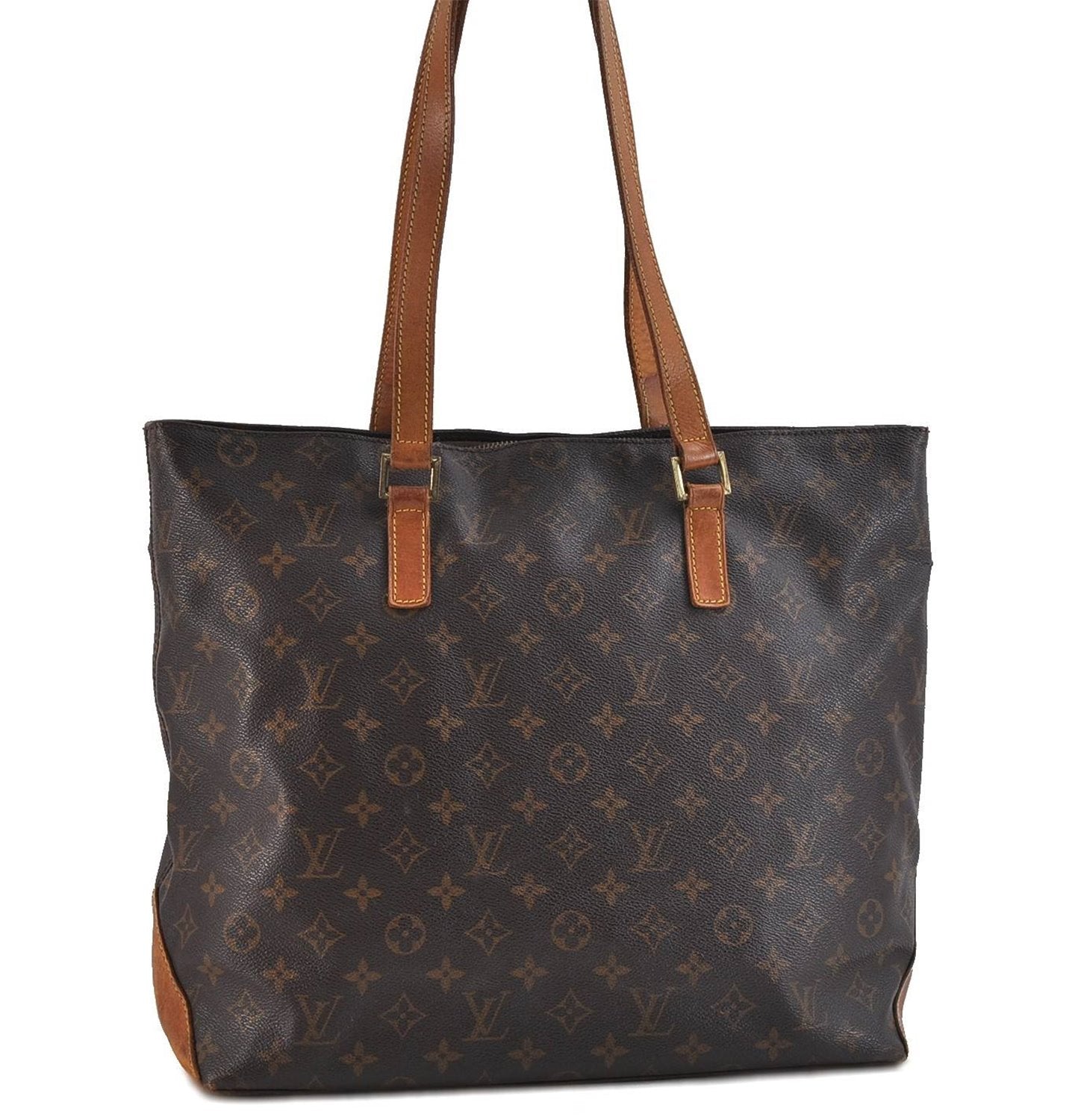 Authentic LOUIS VUITTON Monogram Cabas Mezzo Tote Bag M51151 LV 8221C