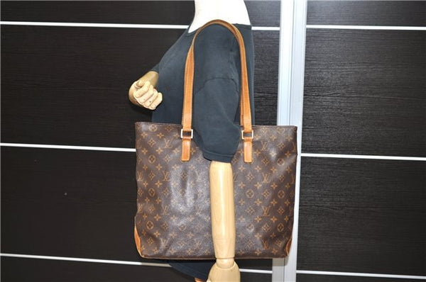 Authentic LOUIS VUITTON Monogram Cabas Mezzo Tote Bag M51151 LV 8221C