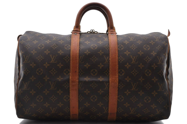 Authentic LOUIS VUITTON Monogram Keepall 45 Boston Bag M41428 LV 8222C