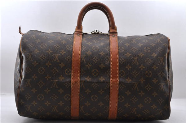 Authentic LOUIS VUITTON Monogram Keepall 45 Boston Bag M41428 LV 8222C