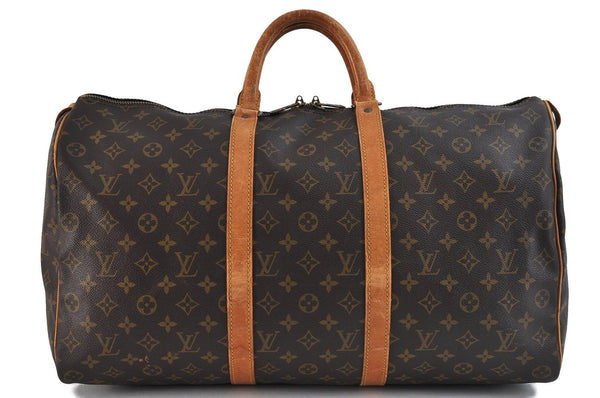 Authentic LOUIS VUITTON Monogram Keepall 50 Boston Bag M41426 LV 8223C