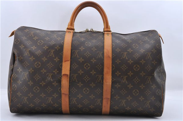 Authentic LOUIS VUITTON Monogram Keepall 50 Boston Bag M41426 LV 8224C