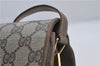 Authentic GUCCI Vintage Shoulder Cross Body Bag GG PVC Leather Brown 8228D